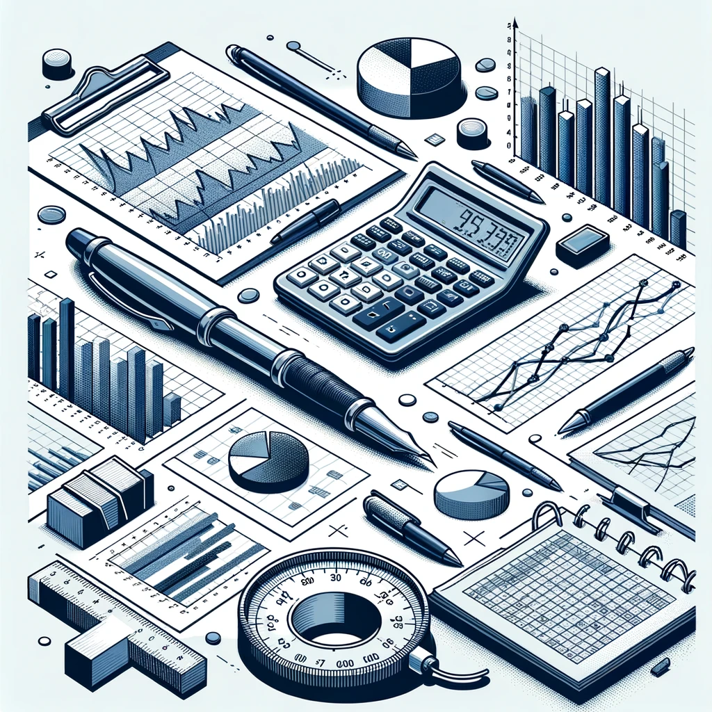 DALL·E 2024-03-12 10.27.40 - Illustrate an image dedicated to traditional analytics. Highlight classical data analysis tools such as histograms, scatter plots, spreadsheets, and s